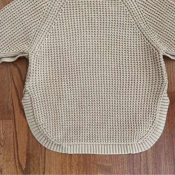 J. Crew Turtleneck cotton poncho in Sandy Beach sweater size S/M - Picture 11 of 16